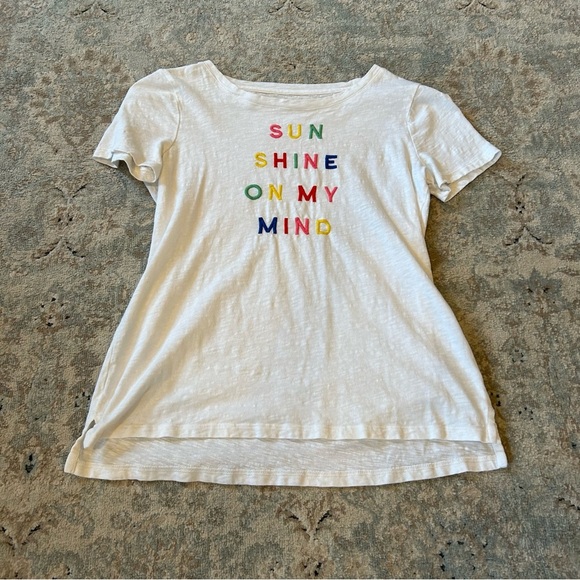 Talbots Sunshine On My Mind Embroidered Tee Shirt - Picture 1 of 5